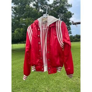 Women's Medium Vintage Red Hoodie Brooks Activewear